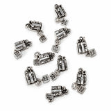 10pc Silver Christmas Present Charm