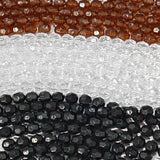 BULK SALE! 1000 Brown, Clear & Black Acrylic Faceted Beads