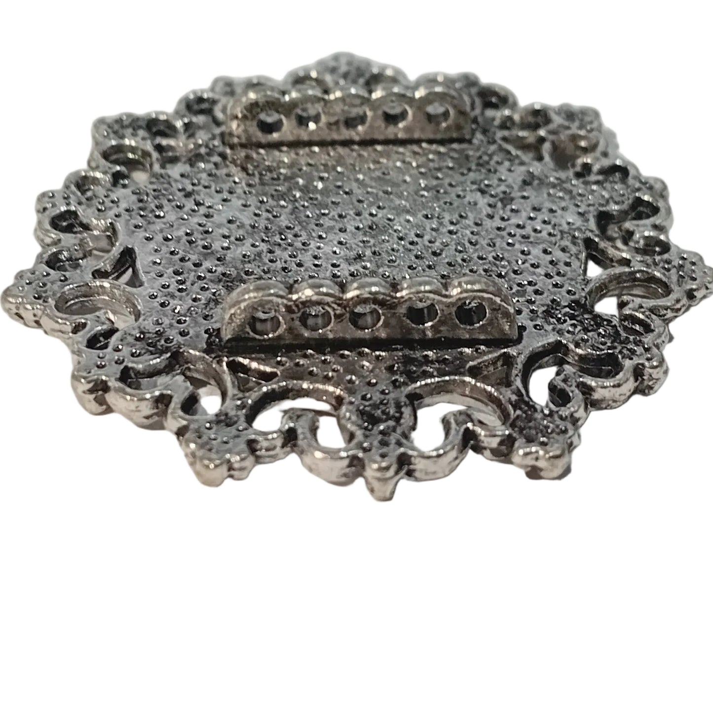 2pc Silver Cabochon Connectors