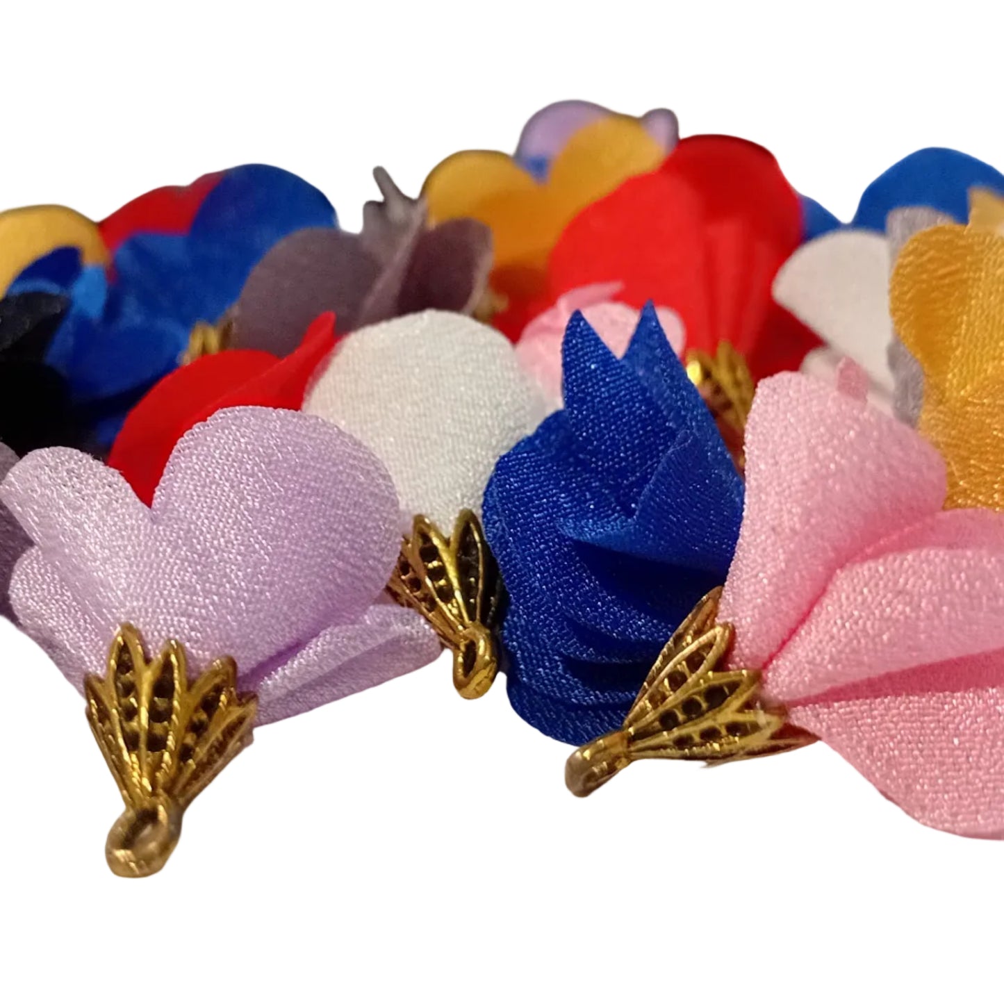 10pc Mixed Flower Tassel Pendants