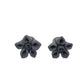10pc Handmade Polymer Clay Grey Flower Beads