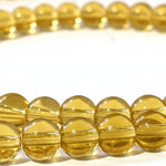 6mm Light Brown Round Glass Beads