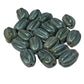 20pc Large Metallic Blue Oval Glass Beads