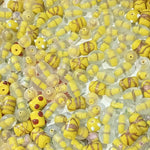 100g Mixed Yellow Lampwork Beads