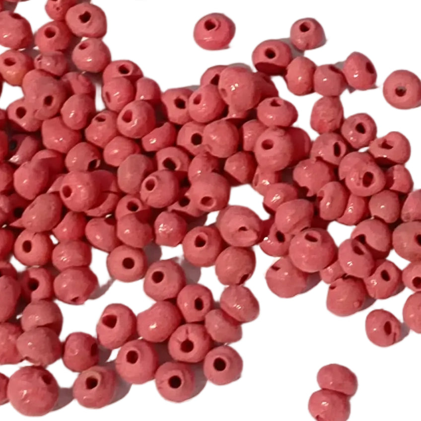 30pc 8mm Pink Rustic Handmade Clay Beads