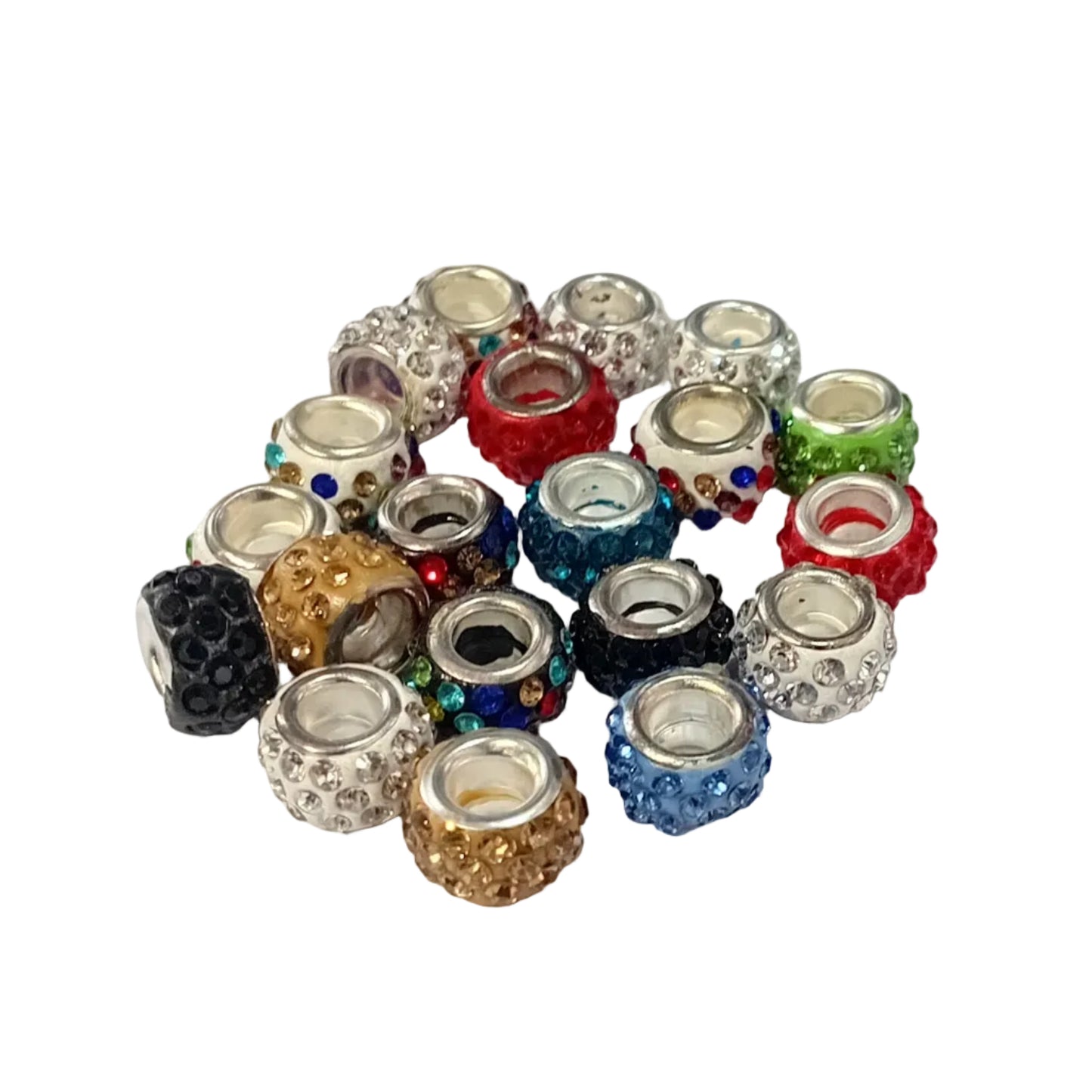 20pc Mix Of European Rhinestone Beads