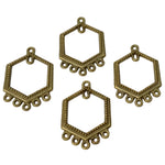 4pc Bronze Hexagon Frame Connectors