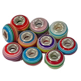 10pc Mixed Stripey European Bead Pack