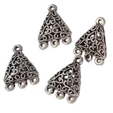 4pc Filigree Triangle connectors