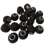 CLEARANCE! 18pc Black Glittery Kashmiri Beads