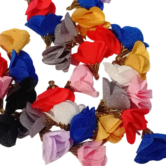 10pc Mixed Flower Tassel Pendants