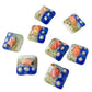 8pc 15mm Square Seashell Lampwork Beads
