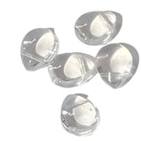 5pc 15mm Teardrop Clear Glass Beads