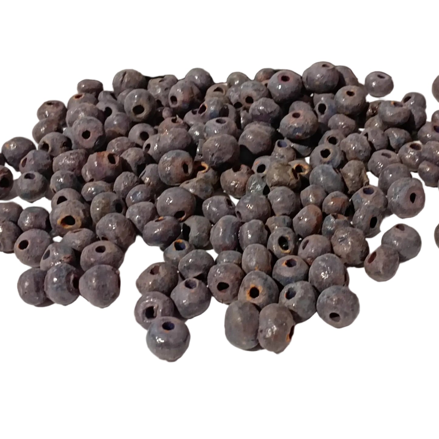 30pc 8mm Purple Rustic Handmade Clay Beads