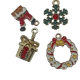 4pc Enamel Christmas Charms Set 4.