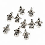 10pc Silver Angel Charms