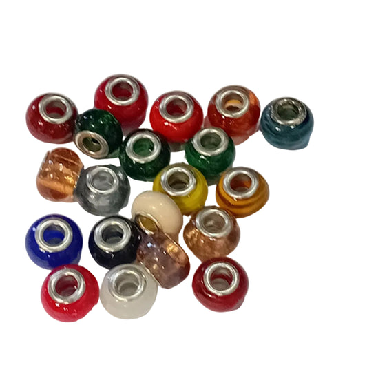 20pc Colourful Mix Of European Beads