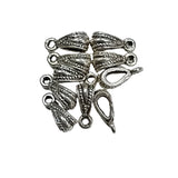 10pc Silver Pendant Slider Bail