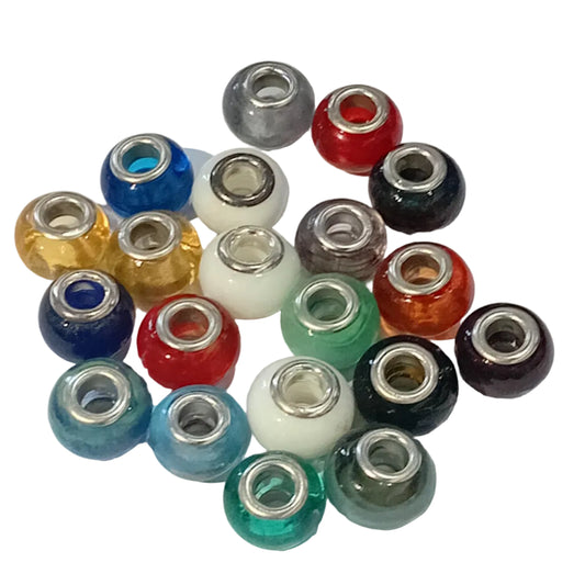20pc Colourful Mix Of European Beads