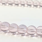 6mm Light Pink Round Glass Beads