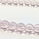 6mm Light Pink Round Glass Beads