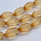 20mm Oval Dark Orange Faceted Acrylic Beads