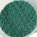 15g 2mm Metallic Teal Seed Beads