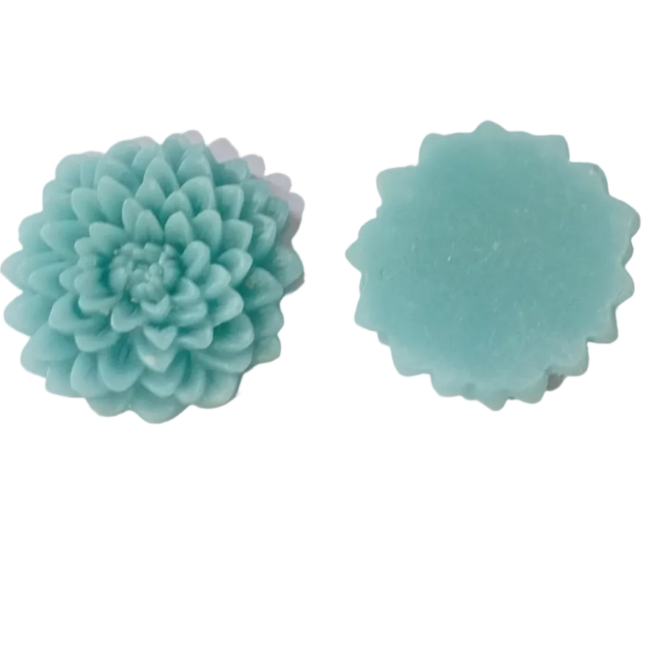 2pc Blue Resin Flowers