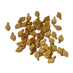 50pc 10mm Gold Metallic Acrylic Leaf Beads