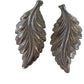 2pc Silver Vintage USA Leaf Charms