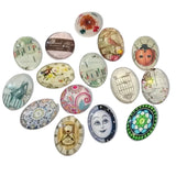 15pc Flat Back Glass Cabochon Pack