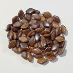 50pc 17mm Two Tone Brown AB Diamond Beads