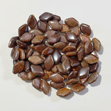 50pc 17mm Two Tone Brown AB Diamond Beads