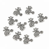 10pc Silver Helicopter Charms