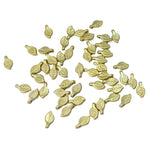 50pc 10mm Green Metallic Acrylic Leaf Beads