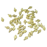50pc 10mm Green Metallic Acrylic Leaf Beads