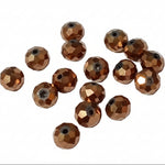 20pc 8mm Dark Bronze Faceted Glass Beads