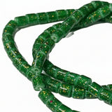 150 5mm Green Column Glass Beads