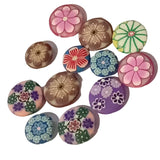 12pc Round Mixed Disc Polymer Clay Beads