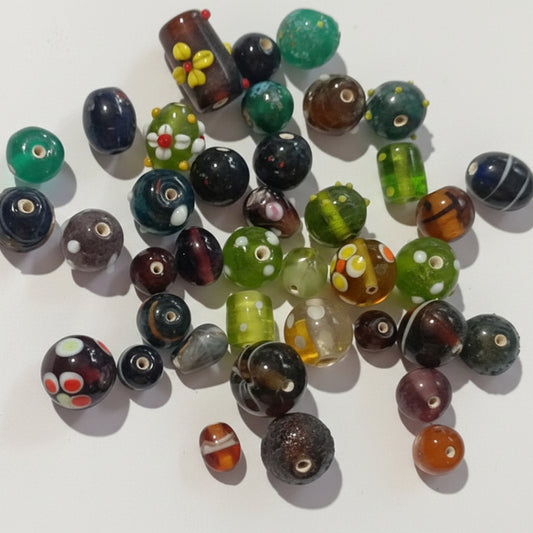 100g Mixed Lampwork Beads