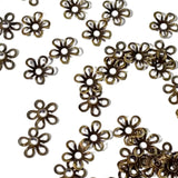 50pc Delicate Bronze 5 Petal Bead Caps