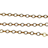 1m 8mm Gold Round Link Chain