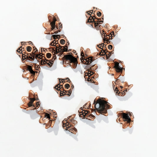 20pc Vintage Style Copper Bead Caps