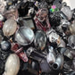 SALE! Large Bag Of Black & Silver Acrylic Beads
