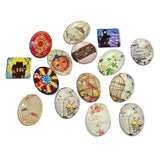 15pc Flat Back Glass Cabochon Pack