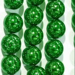10mm Metallic Green Round Acrylic Beads