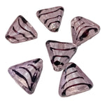 6pc 18mm Pink Triangle Lampwork Beads