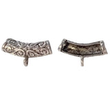 1pc Silver Floral Pendant Tube Connector