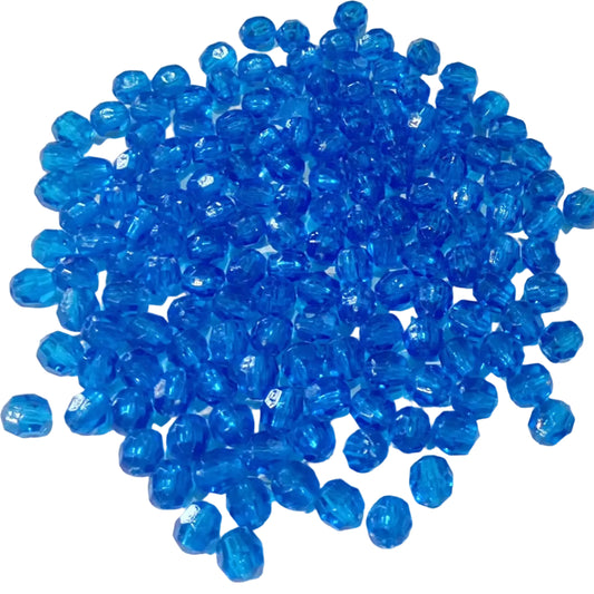 BULK SALE! 1000 Dark Blue Acrylic Faceted Beads