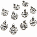 10pc Silver Guardian Angel Charms